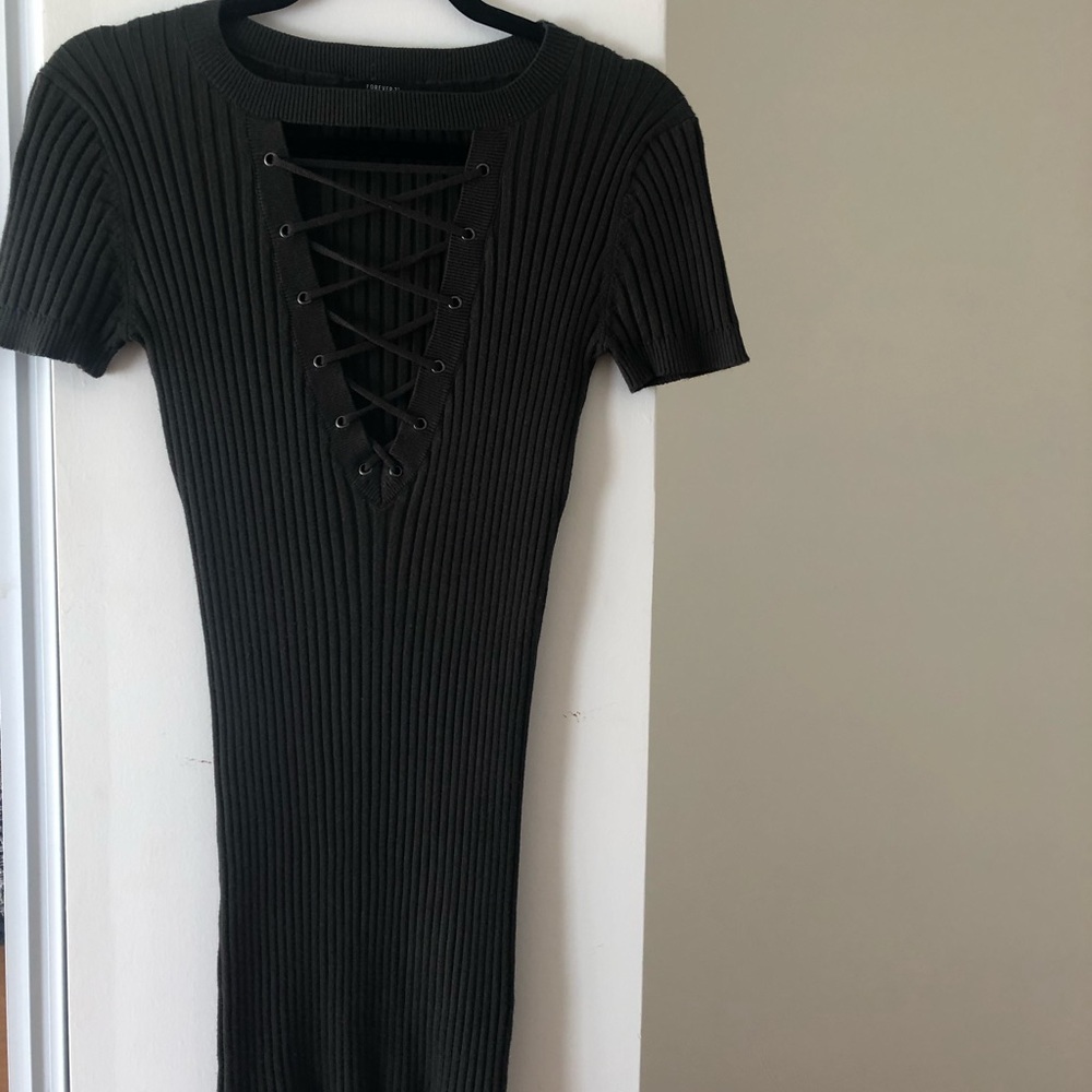 Forever 21 Sweater Dress (Green)